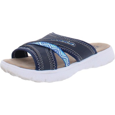 

Array Womens Guava Grey Slip-On Sport Sandals Shoes 6 Wide (C,D,W) BHFO 8037, Gray/navy/aqua