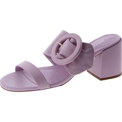 Женские фиолетовые слипоны Arezzo с мягкой стелькой на блочном каблуке 9 см (B, M) BHFO 4053