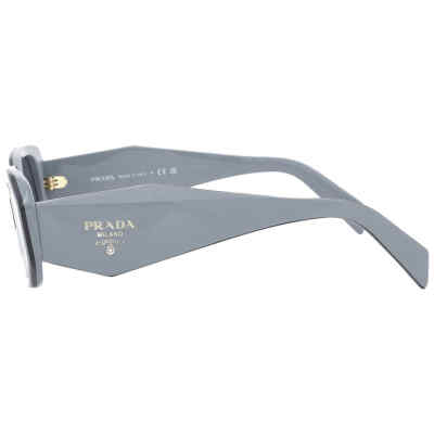 Pre-owned Prada Grey Geometic Geometric Ladies Sunglasses Pr 17ws 11n09t 49 Pr 17ws 11n09t In Gray