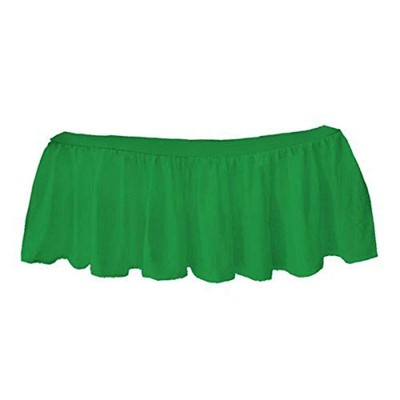 bkb Solid Ruffled Mini Crib Skirt, Green