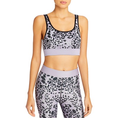 

Cor Womens Leopard Print Scoop Neck Fitness Sports Bra Athletic BHFO 5820, Lilac, C220LS100