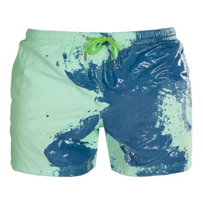 Color Changing Swim Trunks Temperature Sensitive Shorts Summer Beach Swimwear