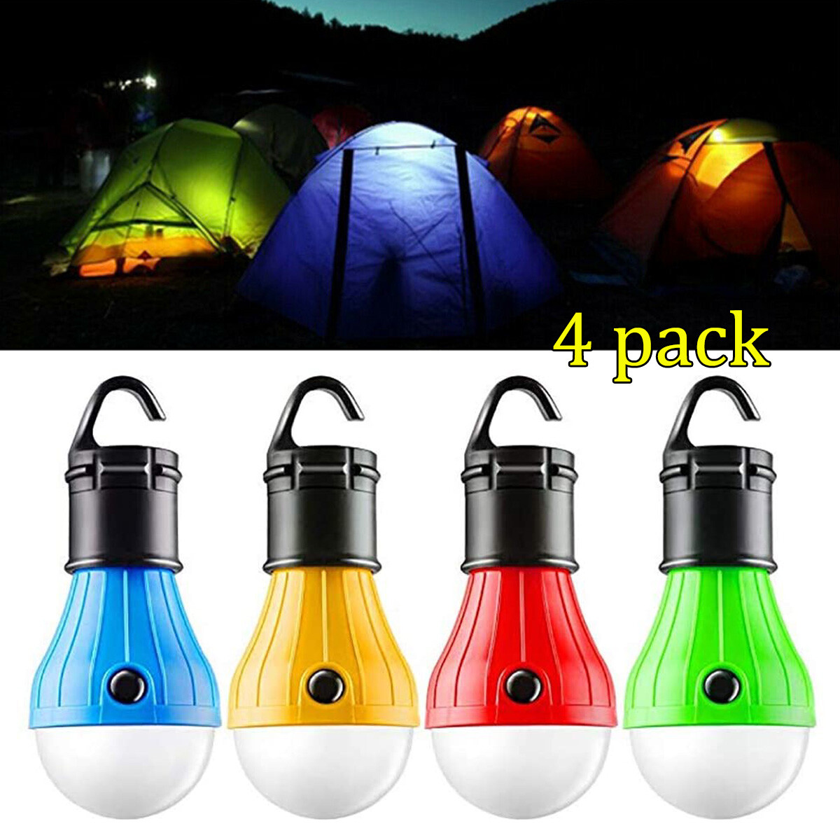 Outdoor Camping Tent Light Bulb Hanging Portable LED Fishing Lantern Lamp Travel