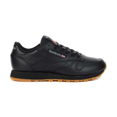 Reebok Classic Black Leather 49802 Womens Sneakers Shoes Size 5 New