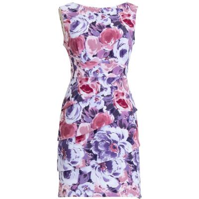 

Женское многоярусное платье розового цвета с цветочным принтом Connected Apparel  BHFO 7558, Dusty rose