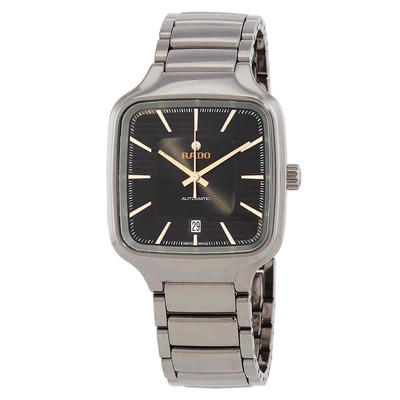 Pre-owned Rado True Square Automatic Grey Dial Unisex Watch R27077102