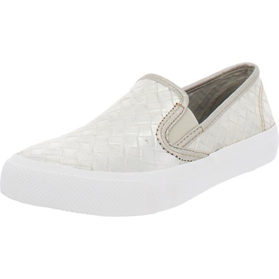 Женские слипоны Sperry Seaside Weave Silver 5.5 Medium (B,M) BHFO 0015