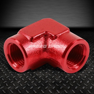 ВНУТРЕННИЙ ТРУБОПРОВОД 3/8-18 NPT С КРАСНОЙ АНОДИРОВАННОЙ ОТДЕЛКОЙ ИЗ АЛЮМИНИЯ 90, ПЕРЕХОДНИК ДЛЯ ФИТИНГОВ