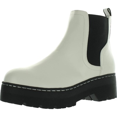 

Женские белые ботинки челси Mia Allice D, туфли 8,5, средние (B,M) BHFO 8064, White/black, Allice D