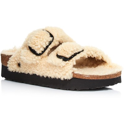 Женские сандалии Papillio Arizona с большой пряжкой Pap Slide Sandals BHFO 5963, Teddy eggshell, Arizona Big Buckle Pap