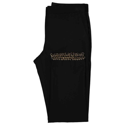 Pre-owned Burberry Ladies Black Hanover Ring-pierced Wool Tailored Trousers, Brand Size 8