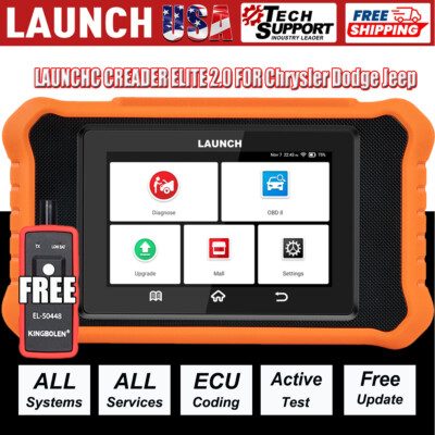 Launch X431 Elite 2.0 Bidirectional Tool OBD2 Scanner For Chrysler Dodge Jeep
