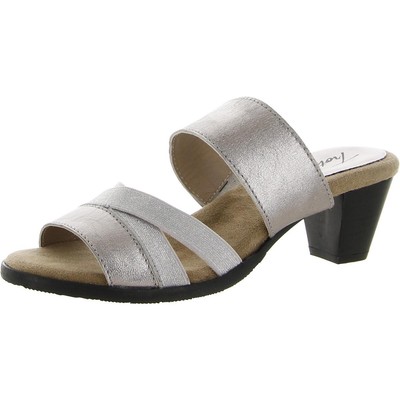 

Женские сандалии Trotters Maxine Silver Mule Shoes 7 Medium (B,M) BHFO 4145, Pewter