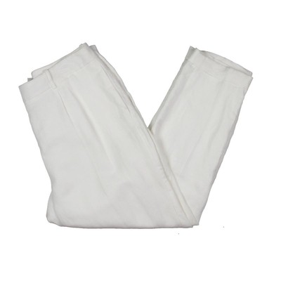 

Calvin Klein Женские белые тканые плиссированные офисные брюки  BHFO 9743, Белый