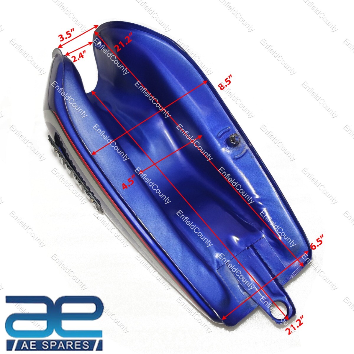Yamaha RX100 RX125 Dark Blue Petrol Fuel Tank With Lid Cap + Tap  