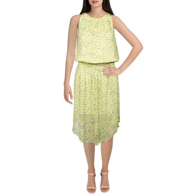 

Belldini Womens Yellow Sheer Metallic Summer Maxi Dress  BHFO 8258, Желтый