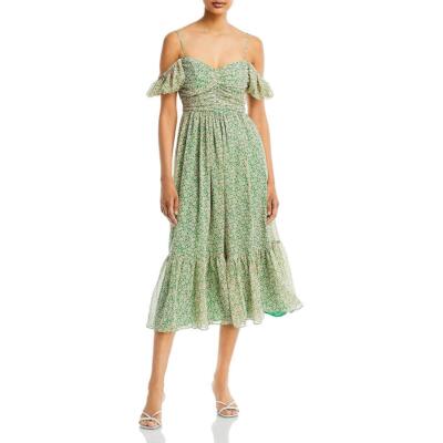 

Женское длинное летнее платье миди с цветочным принтом Bardot BHFO 5744, Green floral