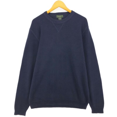 eddie bauer ニット 00's 00'S Eddie Bauer Ribbed Cotton Knit Sweater Men's Size L