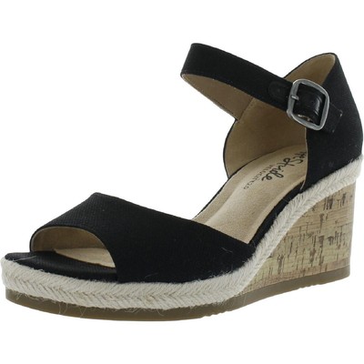 LifeStride Womens Go For It Black Wedge Heels Shoes 9.5 Wide (C,D,W) BHFO 2742