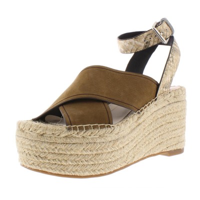 

Dolce Vita Женские туфли Carsie Brown на платформе из нубука 9,5 средний (B,M) BHFO 0935, Olive nubuck, Carsie