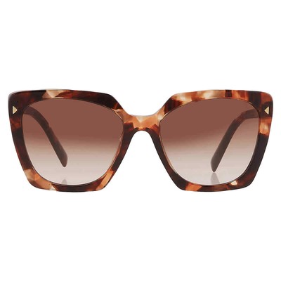 Pre-owned Prada Brown Gradient Butterfly Ladies Sunglasses Pr 23zs 07r0a6 54
