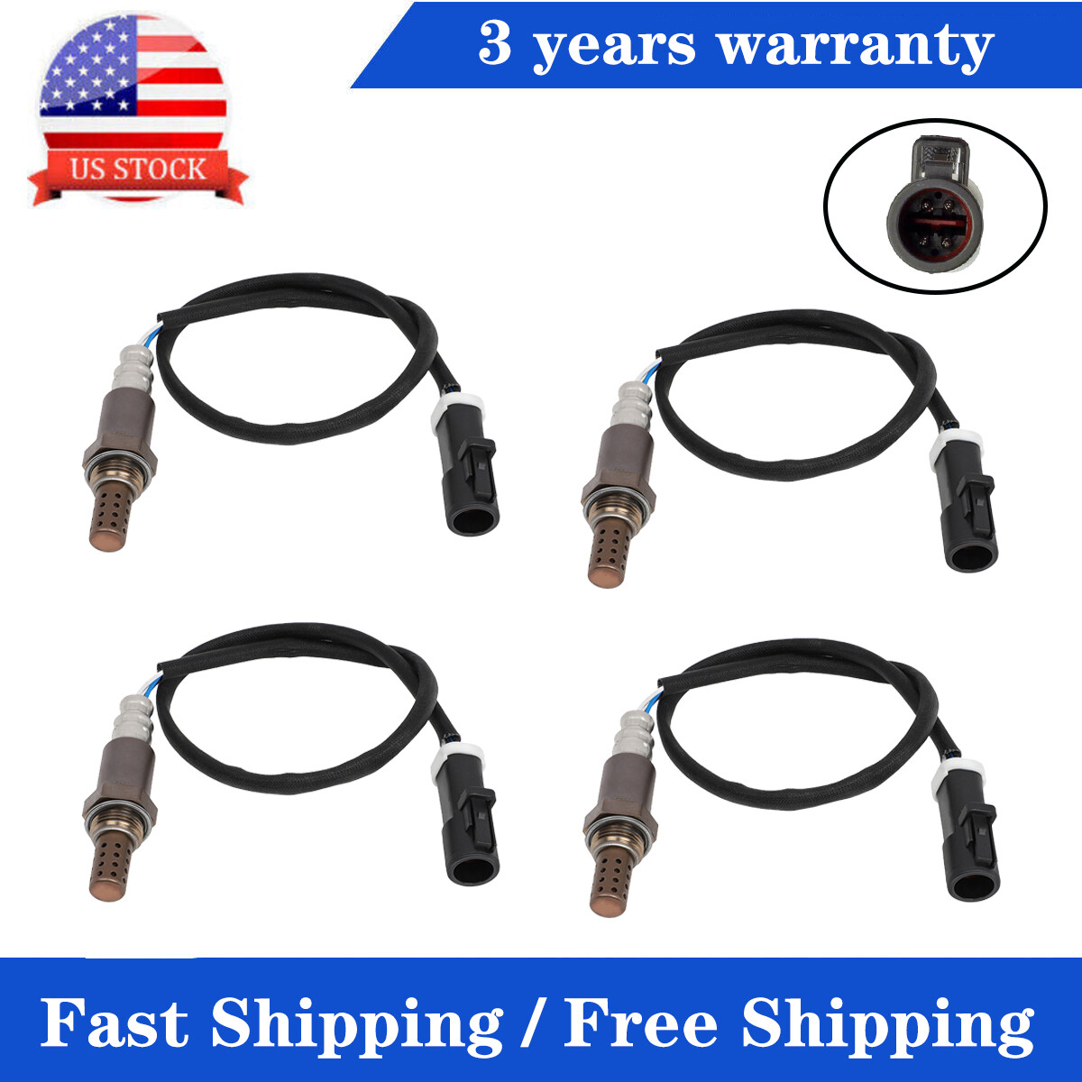 4PCS Oxygen Sensor For 2001-2006 Ford Escape 3.0L V6 , Mazda