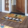 Briarwood Lane Black Checkered Truck Fall Natural Fiber Coir Doormat