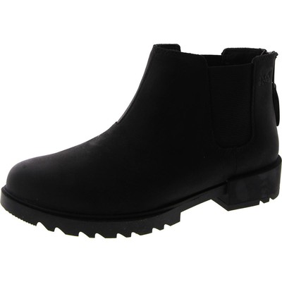 Женские черные кожаные ботильоны на молнии Sorel Shoes 7 Medium (B,M) BHFO 3762