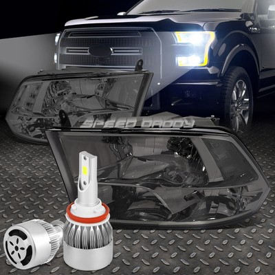 ЗАКОПЧЕННАЯ ЧЕТЫРЕХУГОЛЬНАЯ ФАРА + ПРОЗРАЧНЫЙ УГОЛ + БЕЛЫЙ СВЕТОДИОД H8 HID с ВЕНТИЛЯТОРОМ ДЛЯ 09-17 RAM DS DJ D2