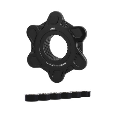 AEM Factory Ducati ''Ghost'' Sprocket Flange - 1098/1098S/1098R - Black