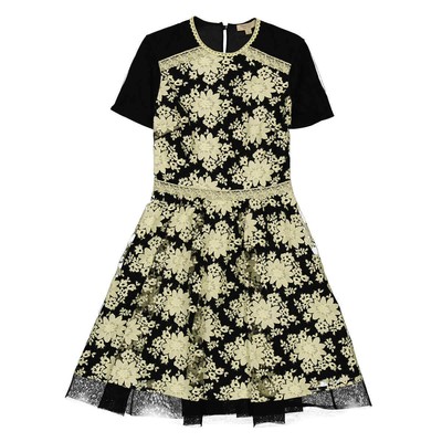 BURBERRY BURBERRY FLORAL-EMBROIDERED LACE DRESS