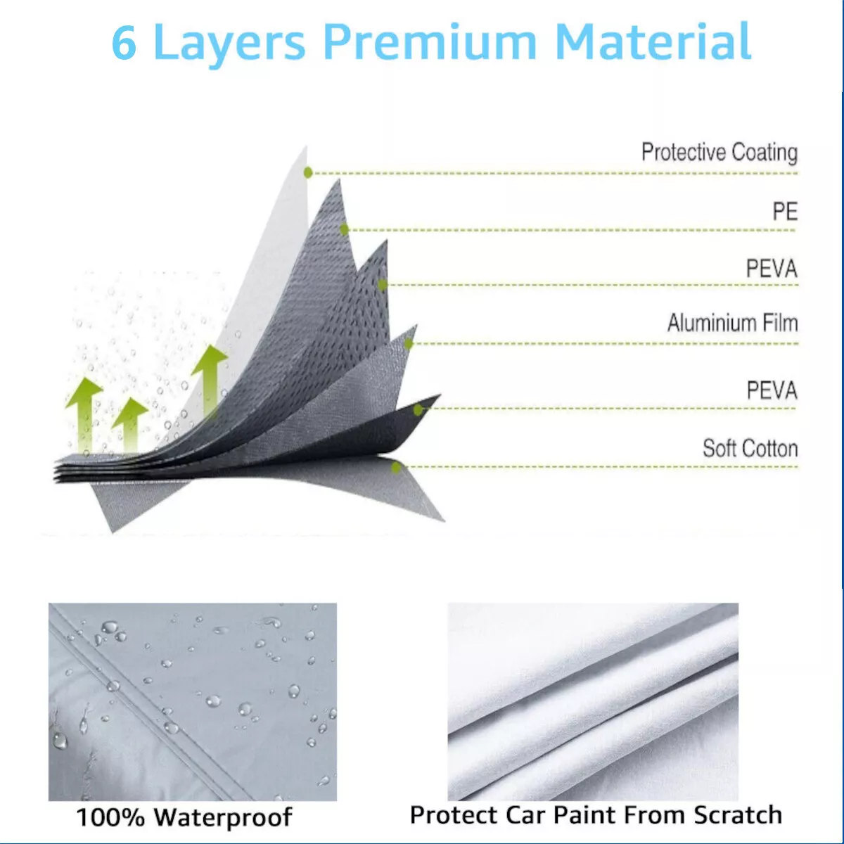 6 Layer Custom Car Cover 100% Waterproof For 2010-2023 Chevy Camaro LT LS SS