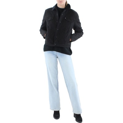 

Черная женская джинсовая куртка из шерпы с регулируемым кроем Levi Strauss - Co.  BHFO 0599, Черный