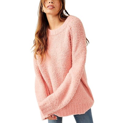 Free People Женская розовая полушерстяная туника, пуловер, свитер, топ XS BHFO 0163