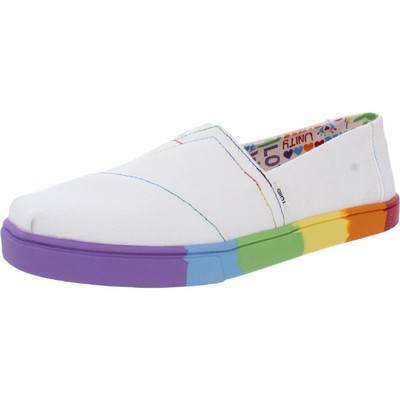 

Женские белые повседневные и модные кроссовки без шнурков Toms 5.5 Medium (B,M) BHFO 5609, White unity canvas, 10016458
