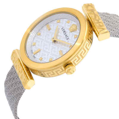 Pre-owned Versace Regalia Quartz Silver Dial Ladies Watch Ve6j00523