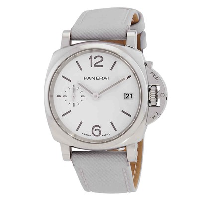 Panerai Luminor Due Prada Re-Nylon Automatic White Dial Watch PAM01426