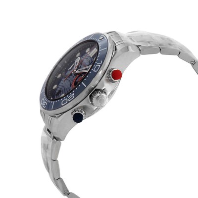 Pre-owned Omega Seamaster Chronograph Automatic Chronometer Blue Dial Men's Watch