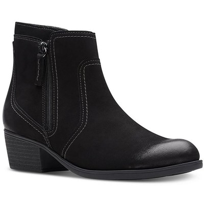Женские ботильоны из черной кожи Clarks CHARLTEN AVE 8.5 среднего размера (B,M) BHFO 4441