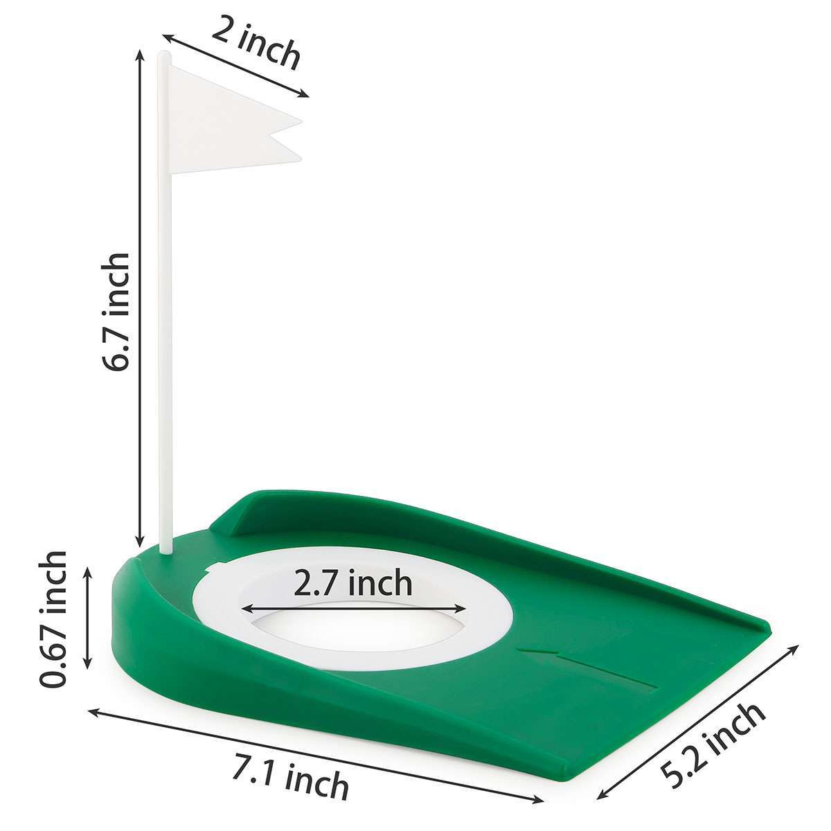 Practice Putting Cup for Golf with Adjustable Hole and Flag Indoor outdoor
