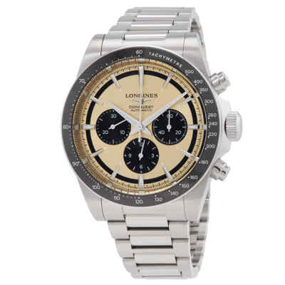 Мужские часы Longines Conquest с хронографом и автоматическим шампанским циферблатом L3.835.4.32.6