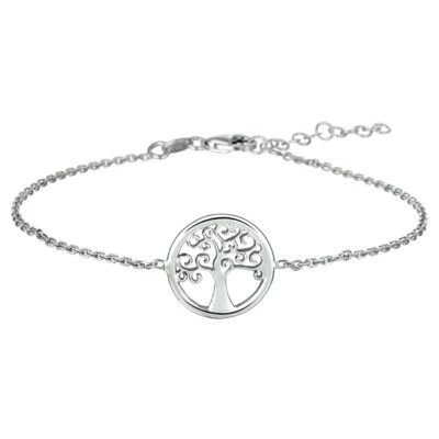 925er Silber echt Sterlingsilber rhodiniert Armband Lebensbaum K101