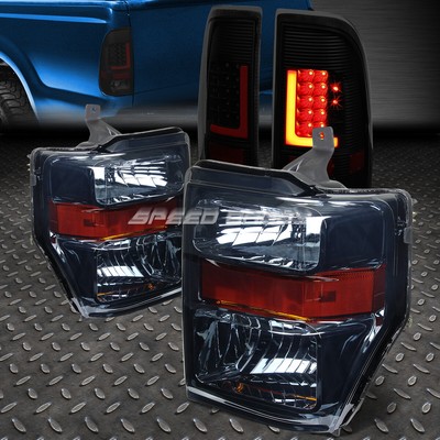 ДЫМЧАТО-ЯНТАРНАЯ ФАРА + 3D LED КРАСНЫЙ L-ОБРАЗНЫЙ ЗАДНИЙ ФОНАРЬ С ТОНИРОВКОЙ ДЛЯ 08-10 SUPER DUTY