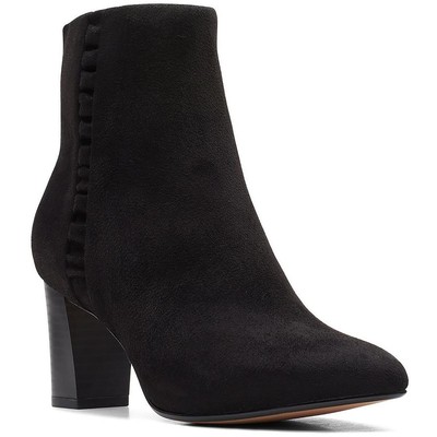 

Женские черные модельные ботильоны Clarks Aubrie на молнии 12, средние (B,M) BHFO 4773, Черный, Aubrie Zip