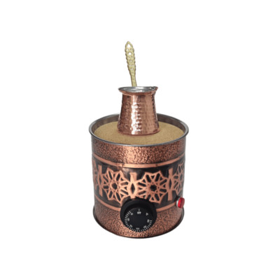 Bazaar Of Anatolia Copper Turkish Sand Coffee Maker With Copper Coffee Pot