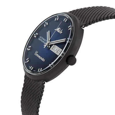 Pre-owned Mido Commander Shade Automatic Blue Dial Men's Watch M842932511