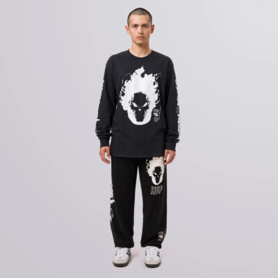 

Мужская футболка HUF x Marvel Ghost Rider LS Lifestyle черно-белая, Черный, HUF x Marvel Ghost Rider LS Lifestyle T-Shirt