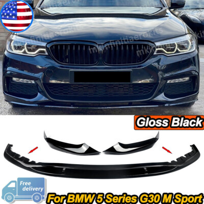 Front Splitter Corner Lip Gloss Black For BMW G30 530i 540i M Sport Bumper 2017+