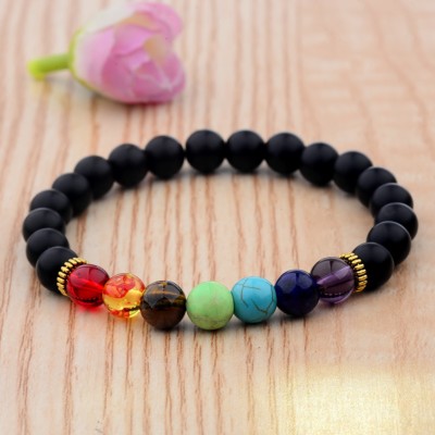 7 Chakra Lava Stone Diffuser Bracelets Natural Stone Yoga Meditation Healing 8MM