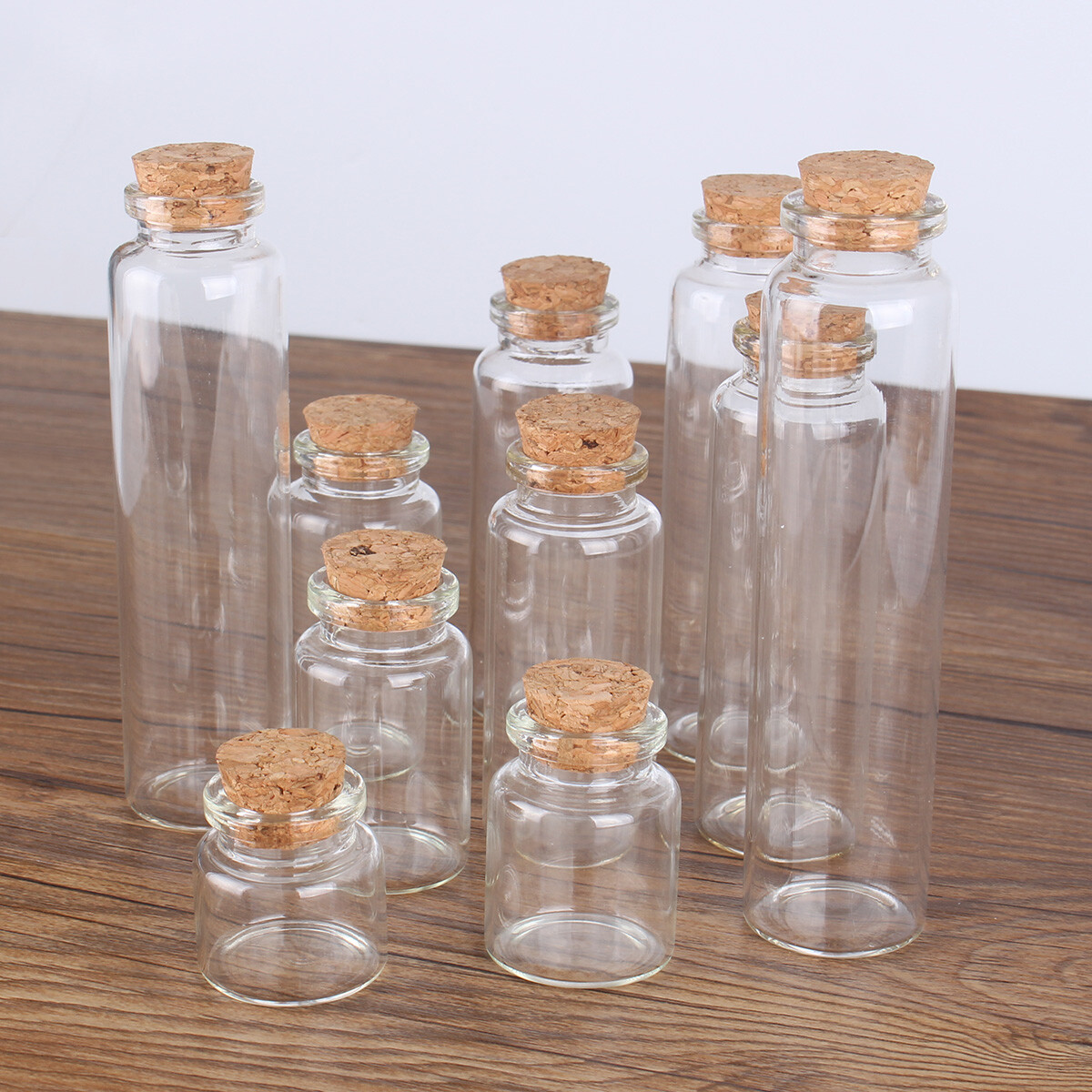 With Cork Stopper 10ml/30/50/60ml 10 Sizes U-pick